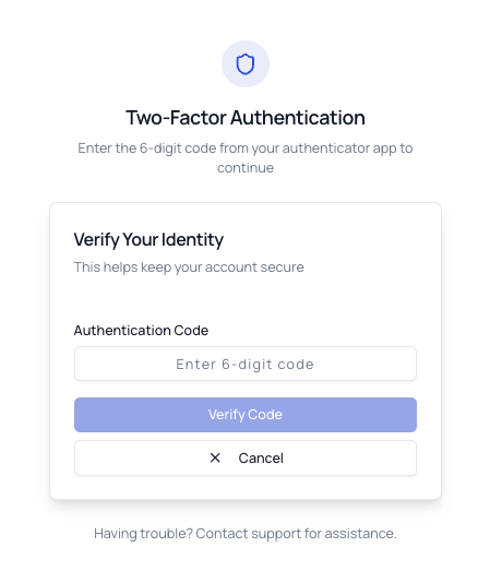 2FA Login Verification