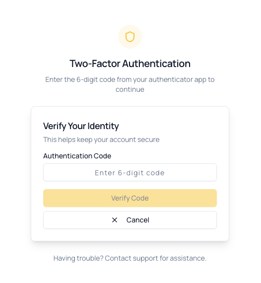 2FA Login Verification