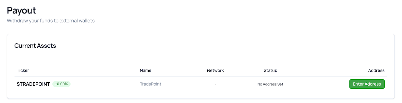 Payout Page Overview