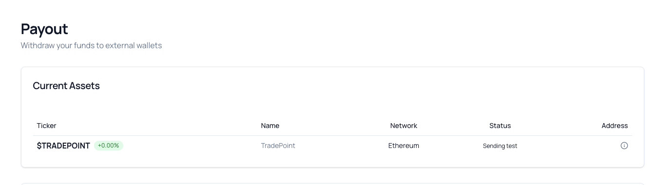 Payout Page Overview