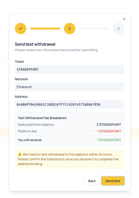 Payout Page Overview