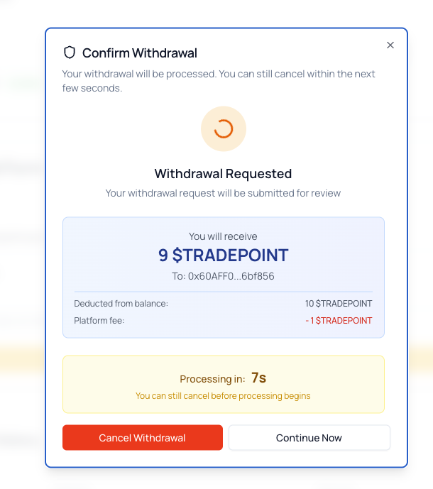 Enter Amount Validation Fee