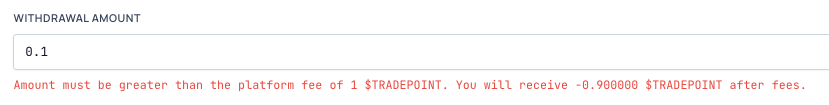 Enter Amount Validation Fee