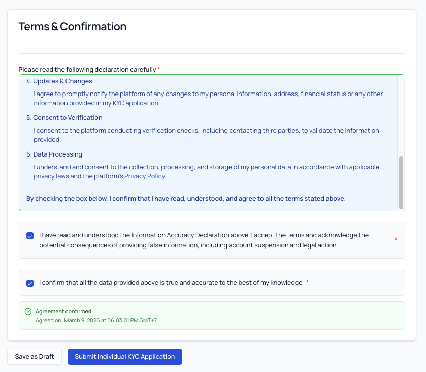 KYC Submit Form