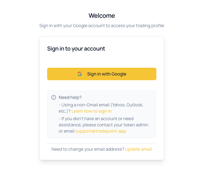 Login Page with Google Sign-in