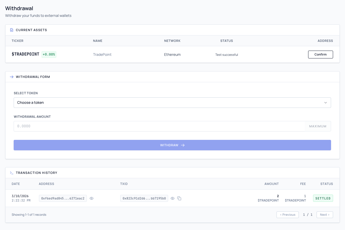 Payout Page Overview