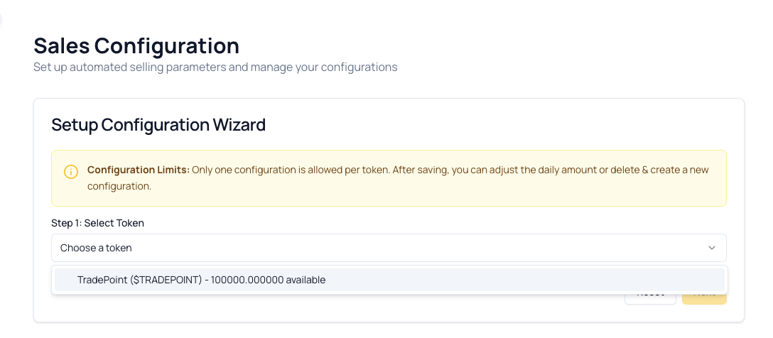 Step 1: Token Selection