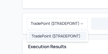 Token Selection Dropdown