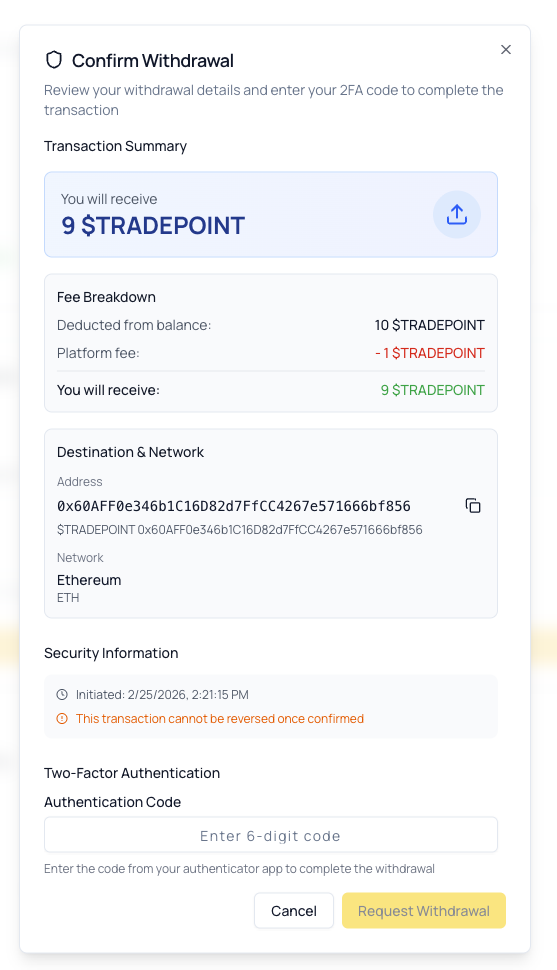 Enter Amount Validation Fee