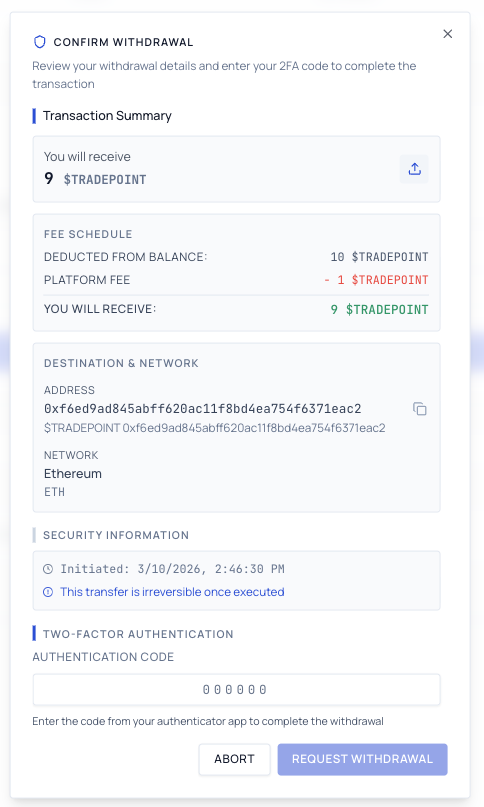 Enter Amount Validation Fee