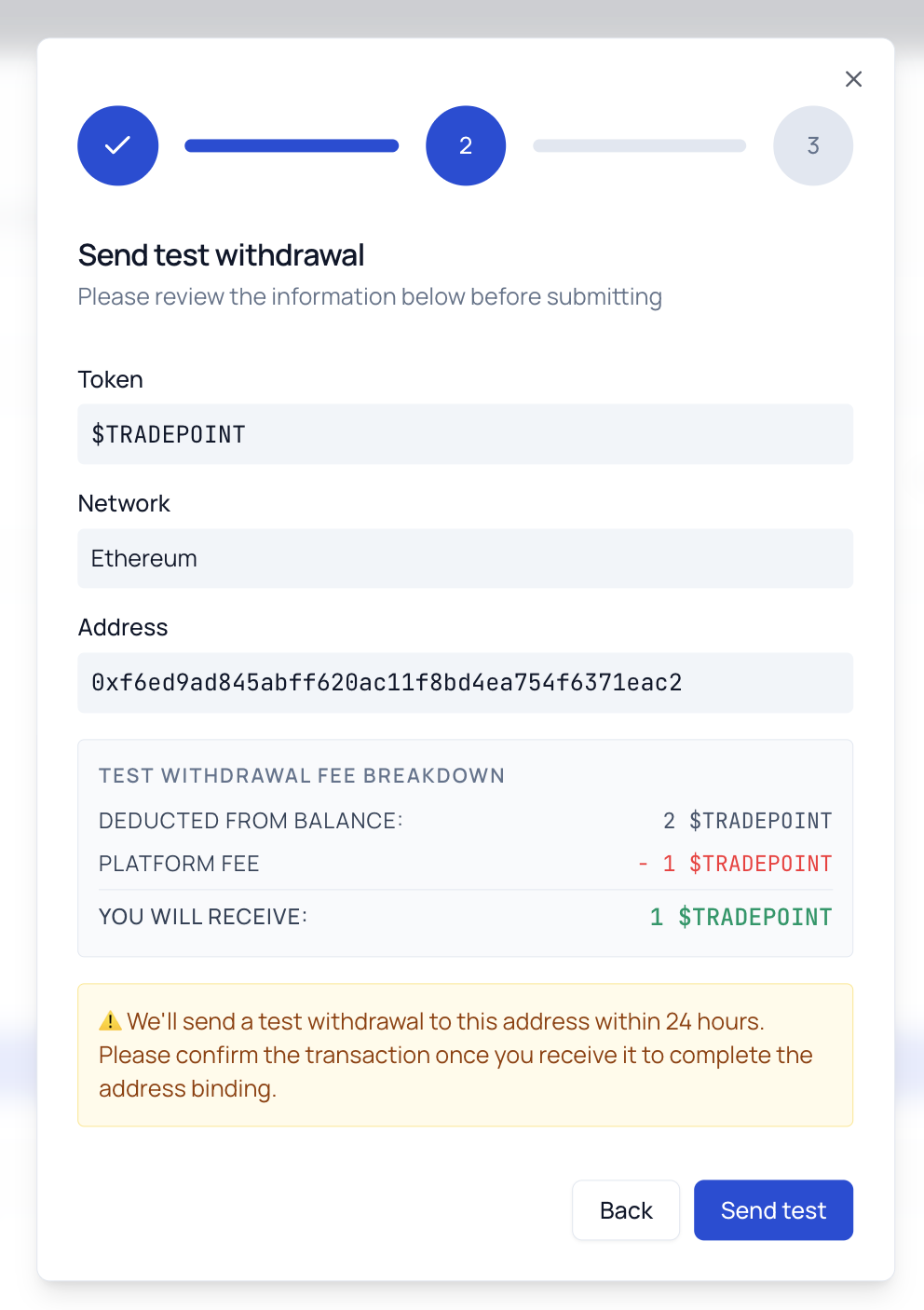 Payout Page Overview